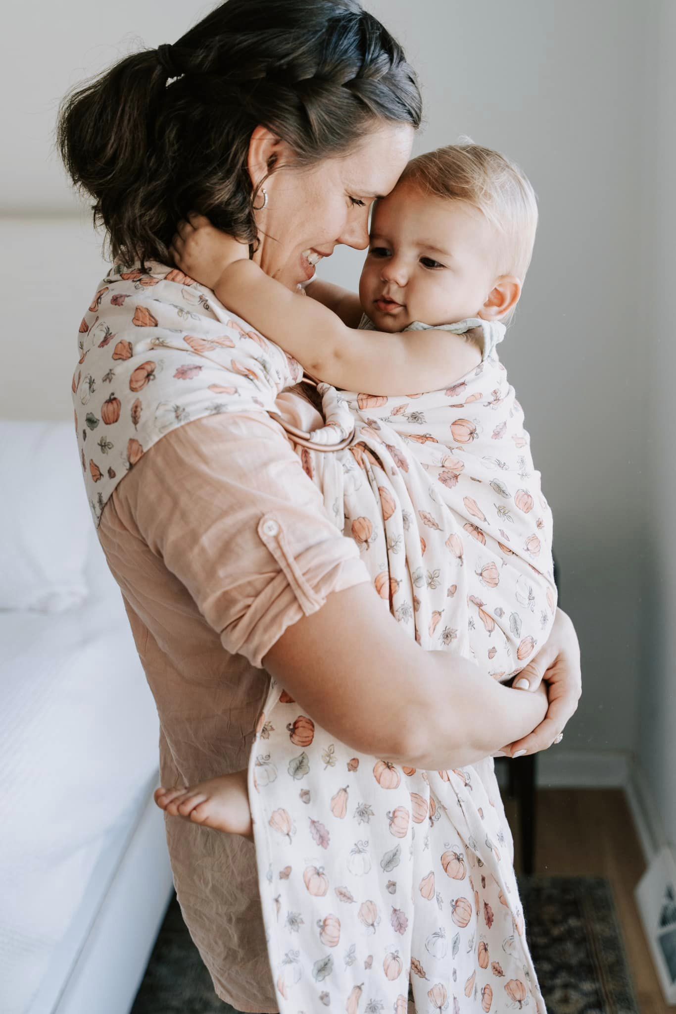 しっとりと【LoveHeld】リネン100% リングスリング High Quality SOFT Woven Wraps & Ring Sling Baby Carriers