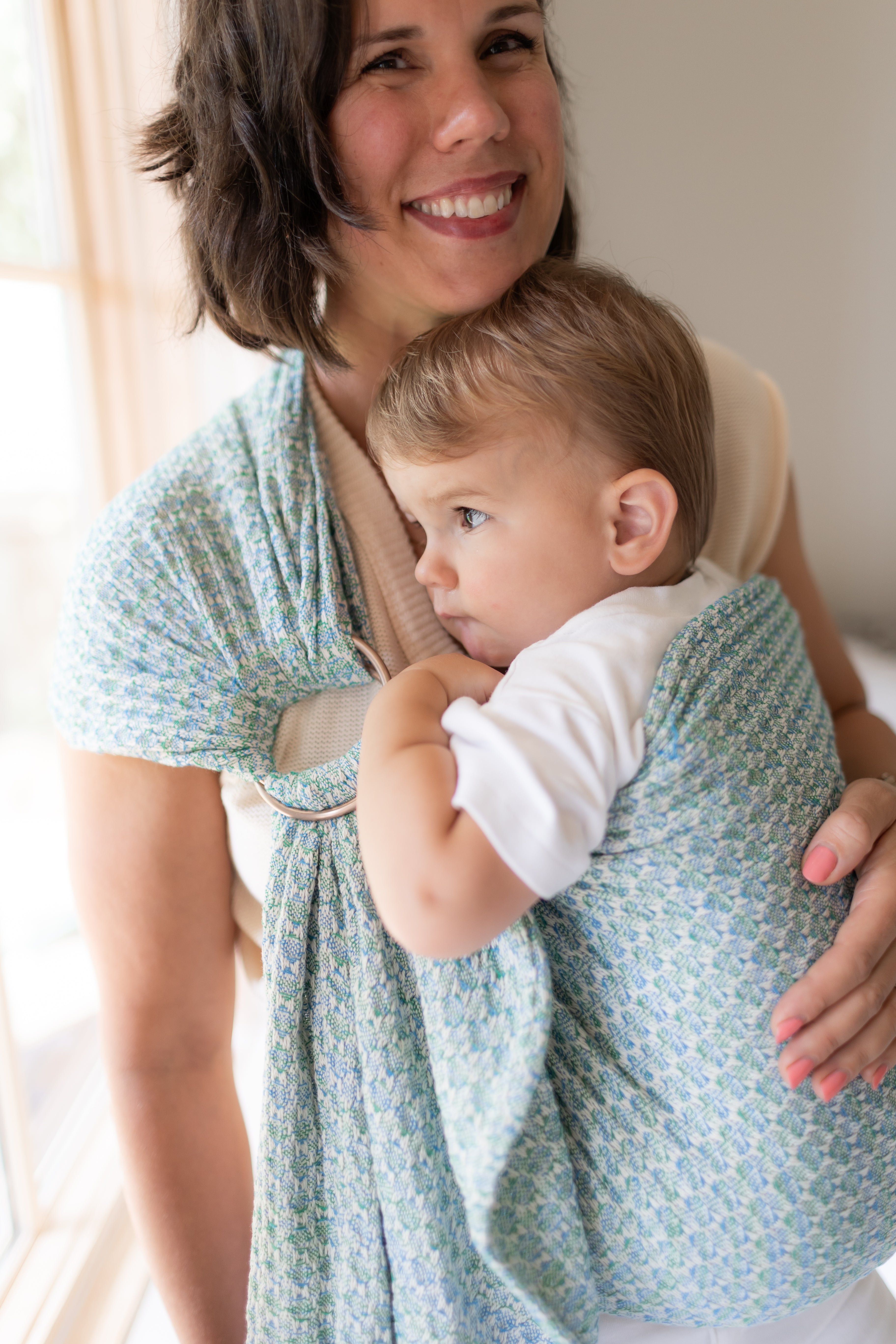 しっとりと【LoveHeld】リネン100% リングスリング High Quality SOFT Woven Wraps & Ring Sling Baby Carriers