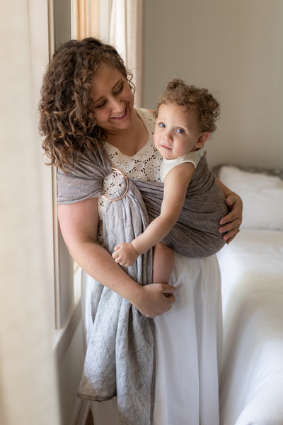 しっとりと【LoveHeld】リネン100% リングスリング Woven Waffle Ring Sling Baby & Toddler Carrier Linen Cotton