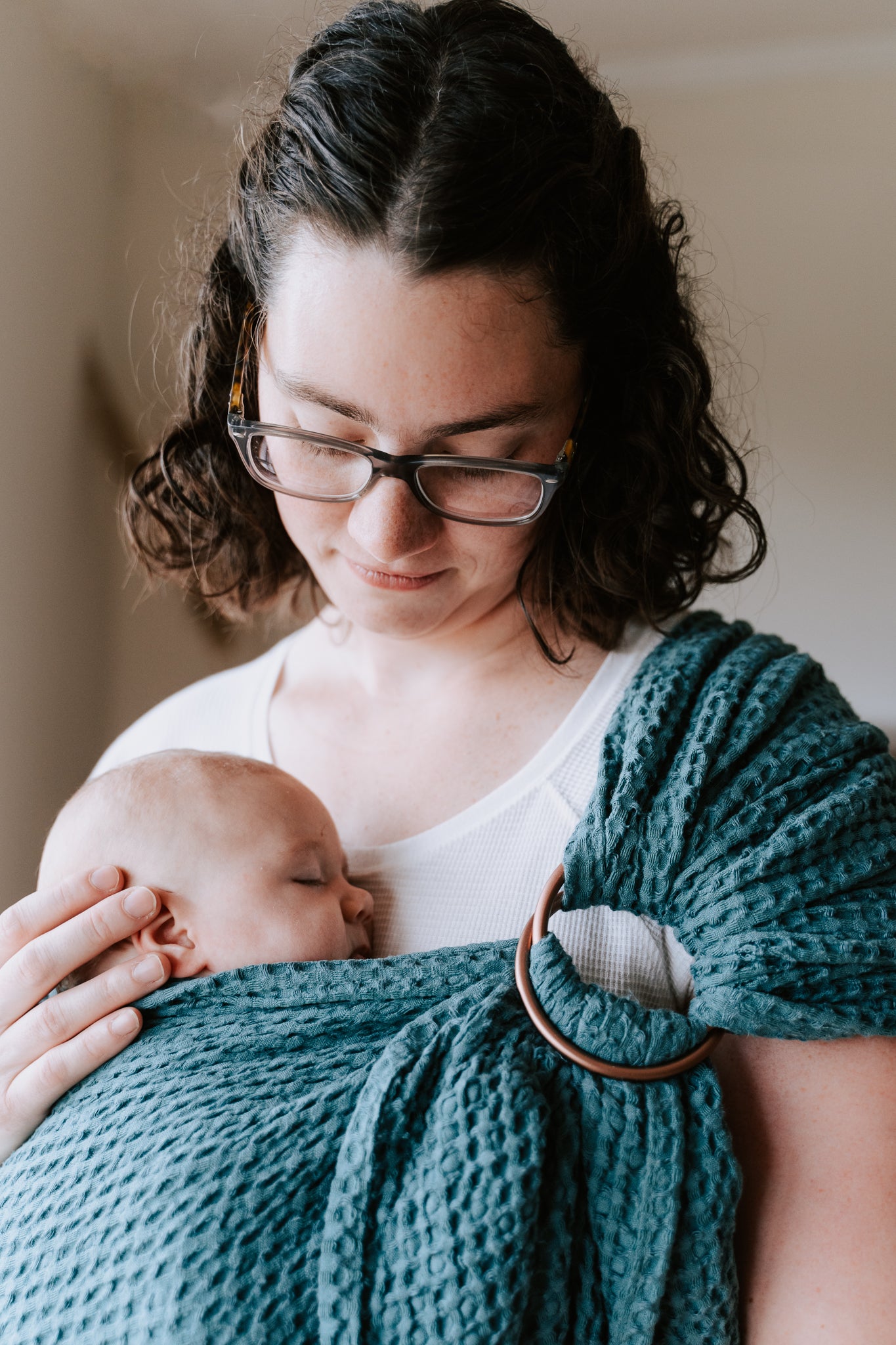 Woven Waffle Ring Sling Baby Toddler Carrier Linen Cotton LoveHeld